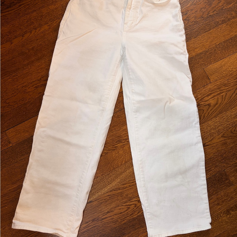 Madewell The Perfect Vintage Wide-Leg Crop Jean White